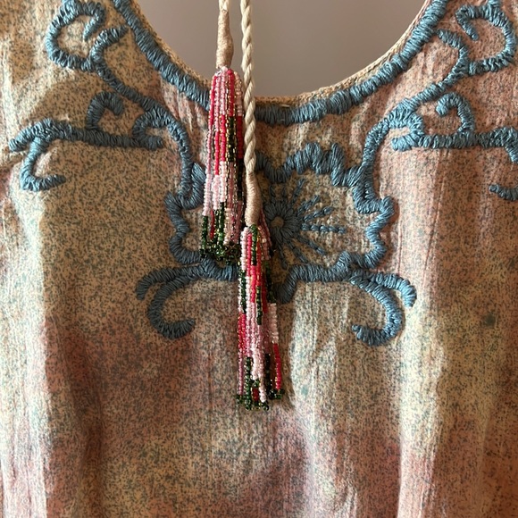 Free People boho slip dress with ruffles. - Picture 14 of 16